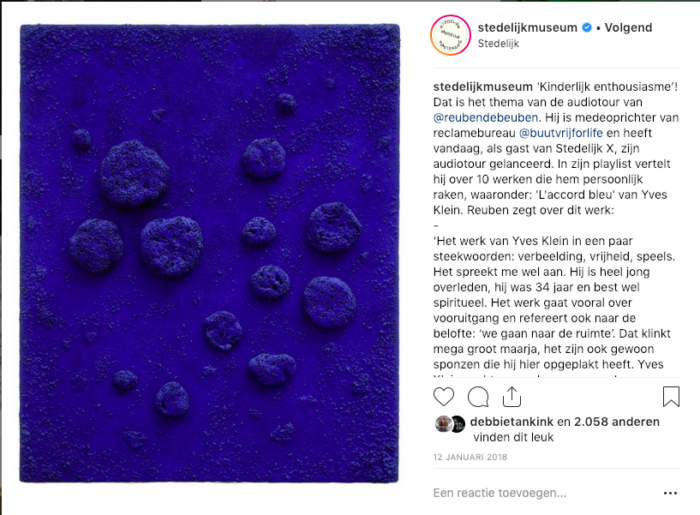 Instagram Stedelijk Museum