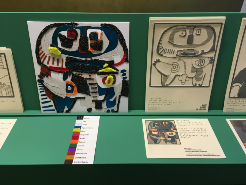 Voelreliëf van een werk van Karel Appel