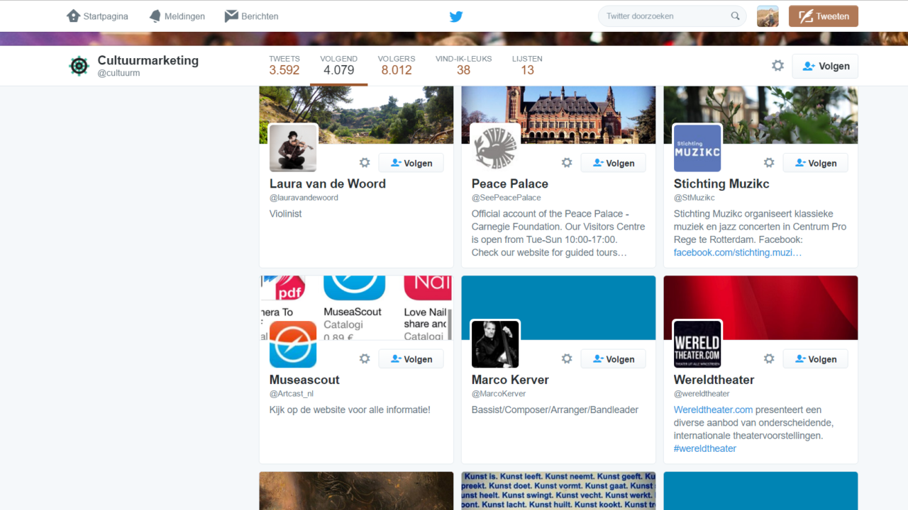 Sfeerfoto Twitter interesses journalisten