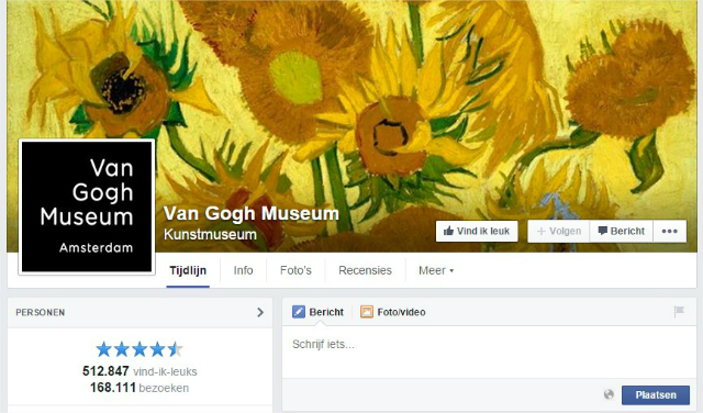 Van Gogh Museum op Facebook