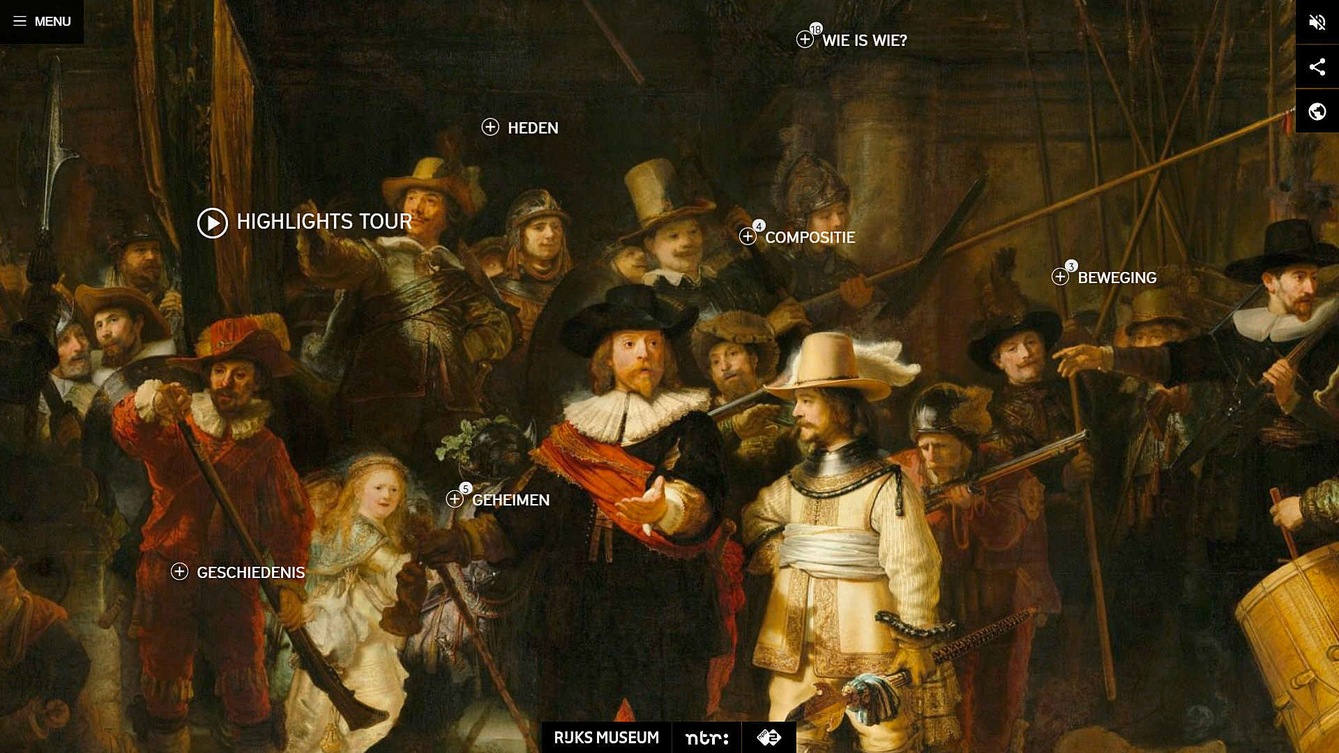 Website Beleef De Nachtwacht Rijksmuseum