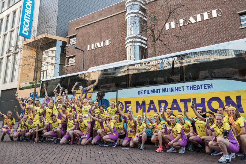 Werknemers van de marathon