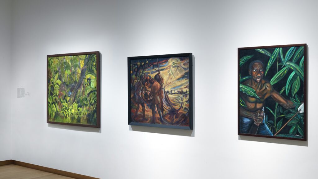 Foto zaal tentoonstelling Surinaamse School
